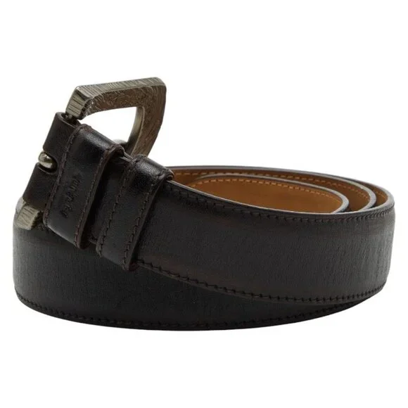 Prada Belt Size 85 34 Brown Leather - Picture 2 of 9